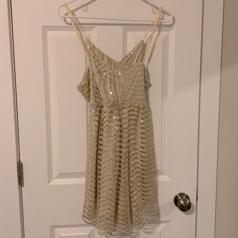 boohoo short sequin gold dress